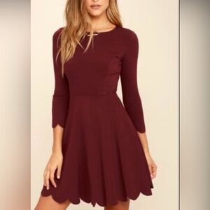 Lulu's size L woman Red Fit and Flare Dress for Wedding Guest